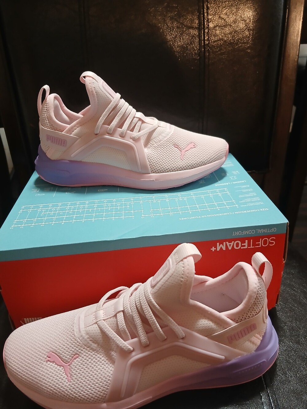 Puma Kids Pink and Lavender Athletic Sneakers